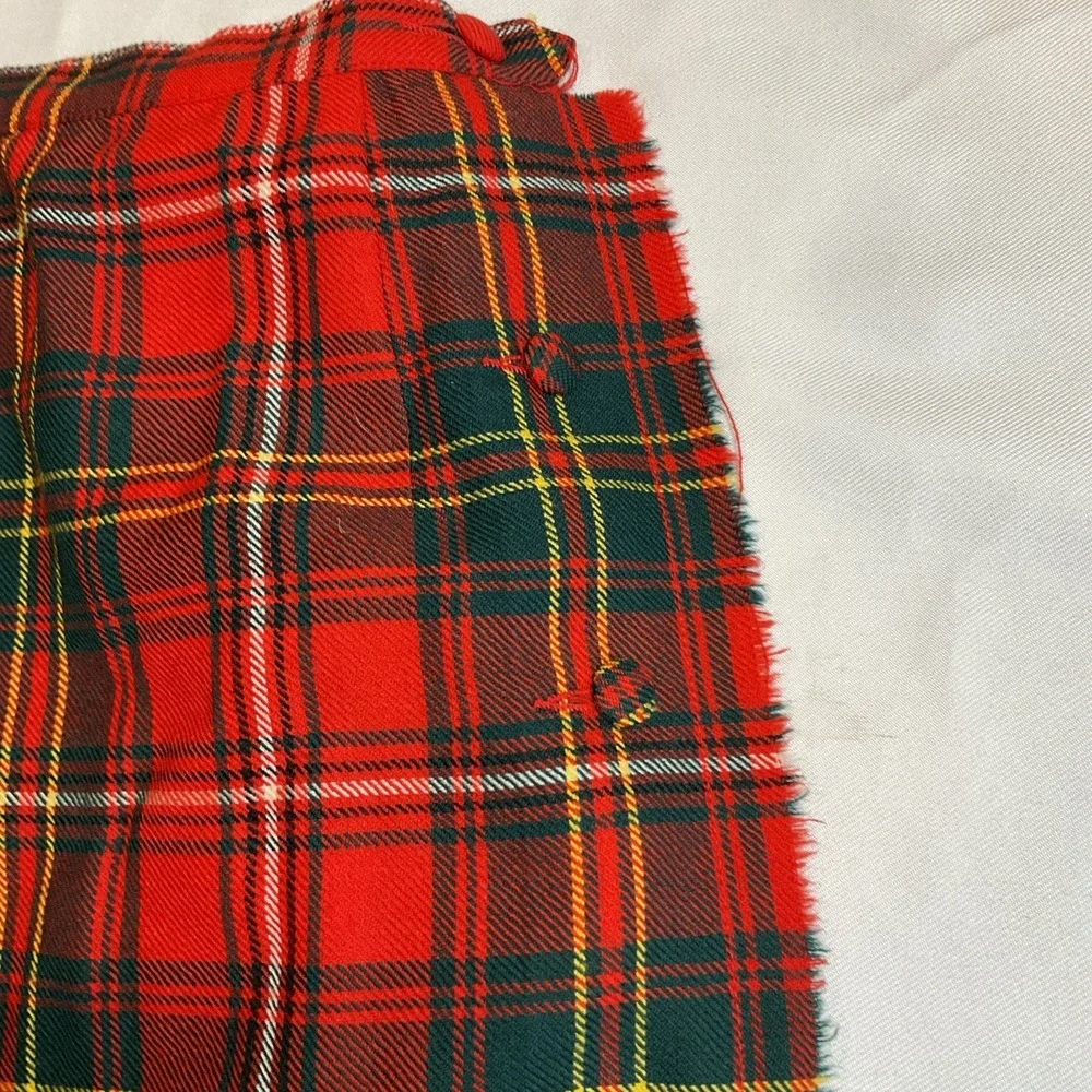 Aljean Plaid Kilt Skirt Pleated Wool Size Small Classic Preppy‎ Holiday Normcore